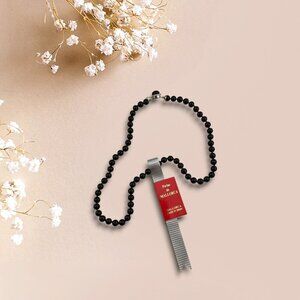 Vintage Black Mallorca Pearl Necklace Encrusted in Gold